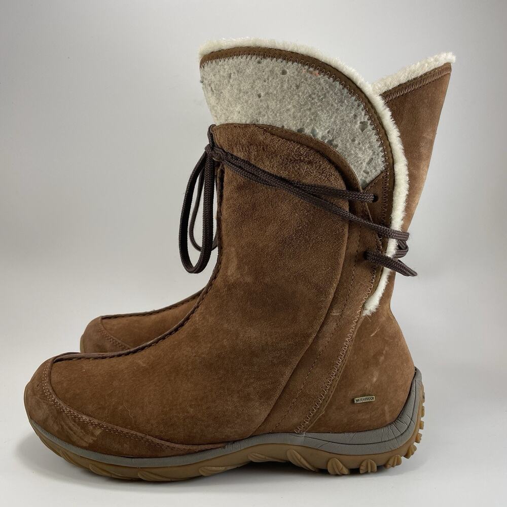 Patagonia Attlee Tie Primaloft Winter Boots Womens Size 9.5 200 Grams Waterproof - Picture 3 of 11